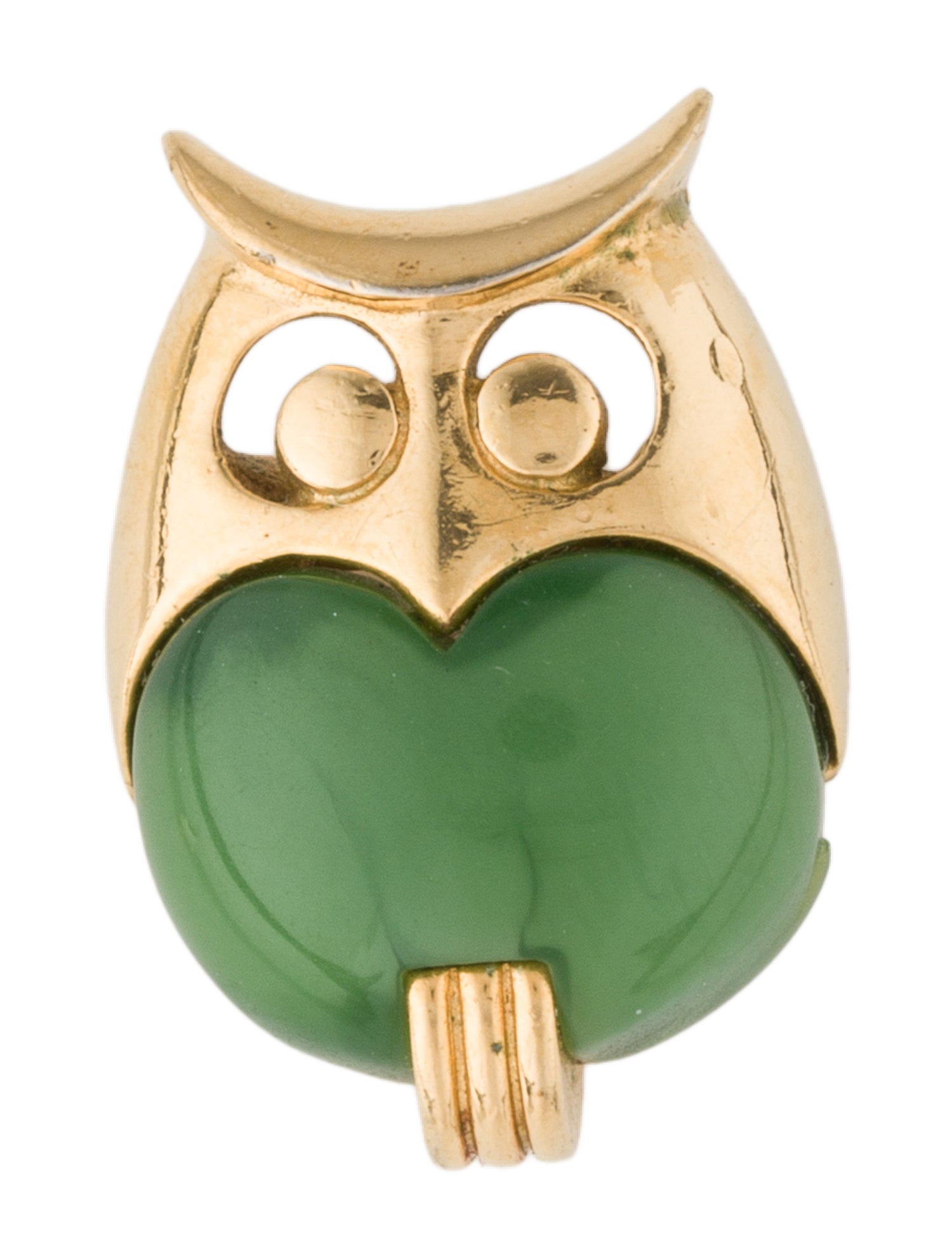 Trifari Vintage Resin Owl Brooch Pin