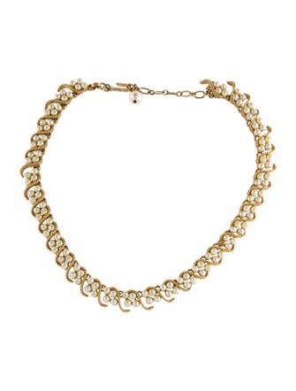 Trifari Faux Pearl Collar Necklace