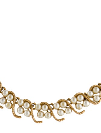 Trifari Faux Pearl Collar Necklace