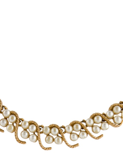 Trifari Faux Pearl Collar Necklace