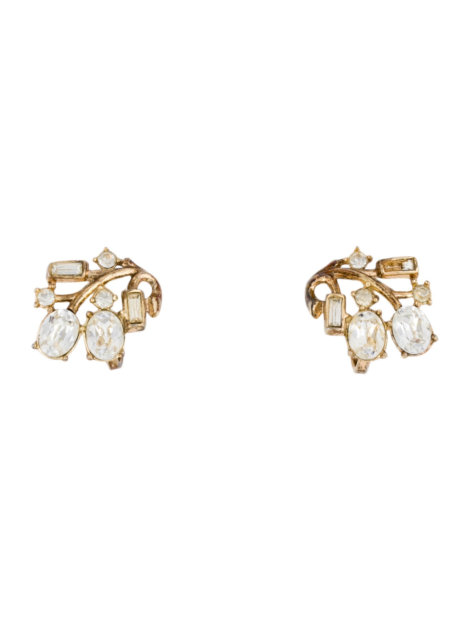 Trifari Crystal Clip-On Earrings