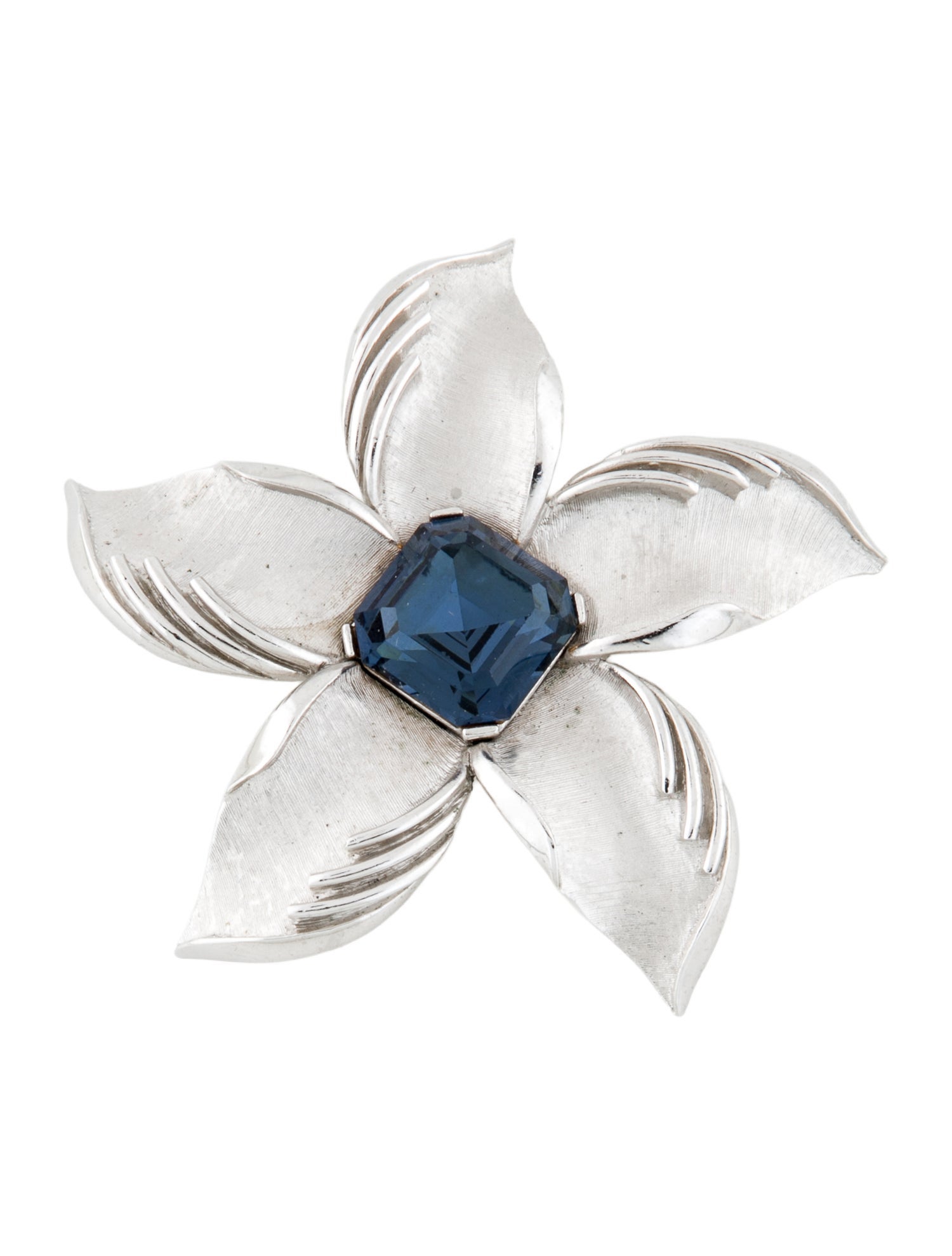 Trifari Crystal Flower Brooch