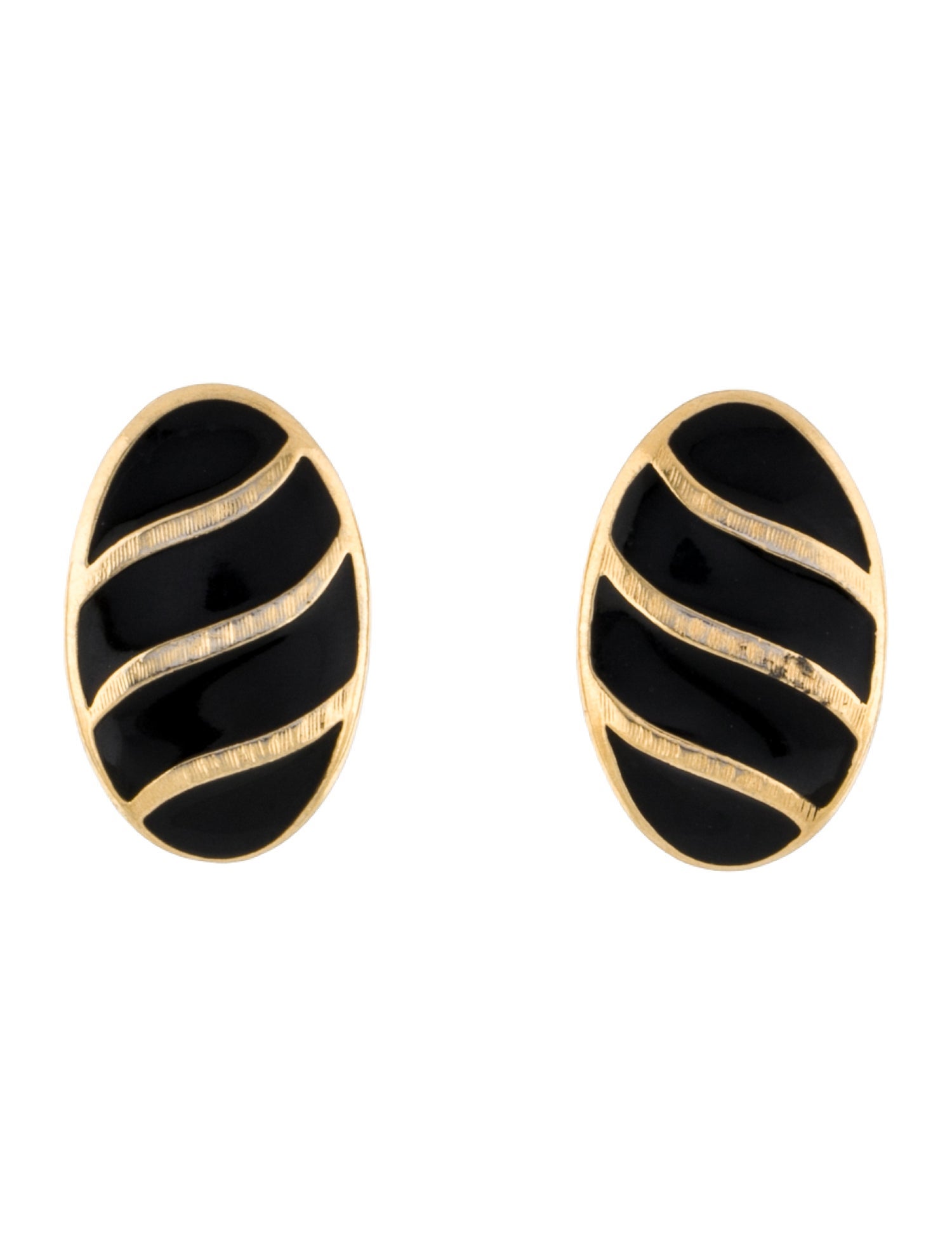 Trifari Enamel Clip-On Earrings