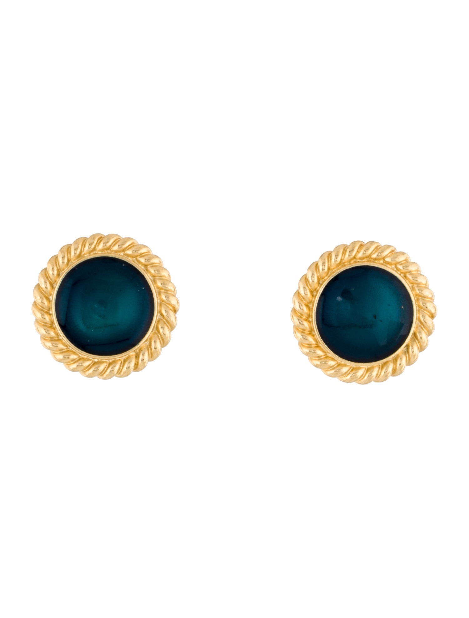 Trifari Enamel Stud Earrings