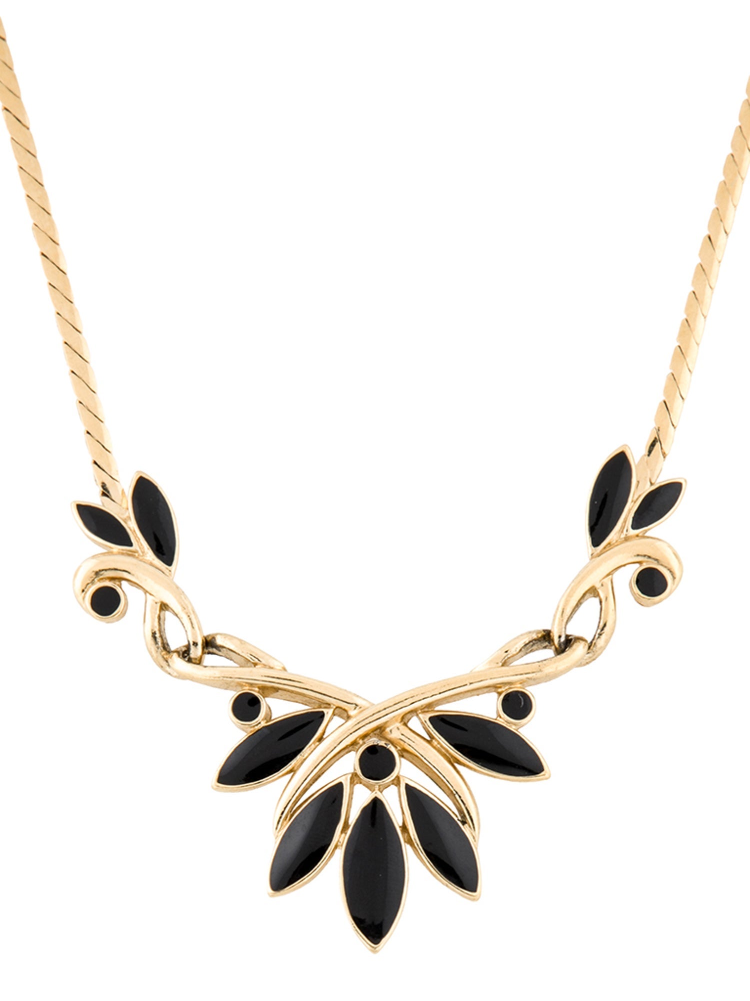 Trifari Enamel Pendant Necklace