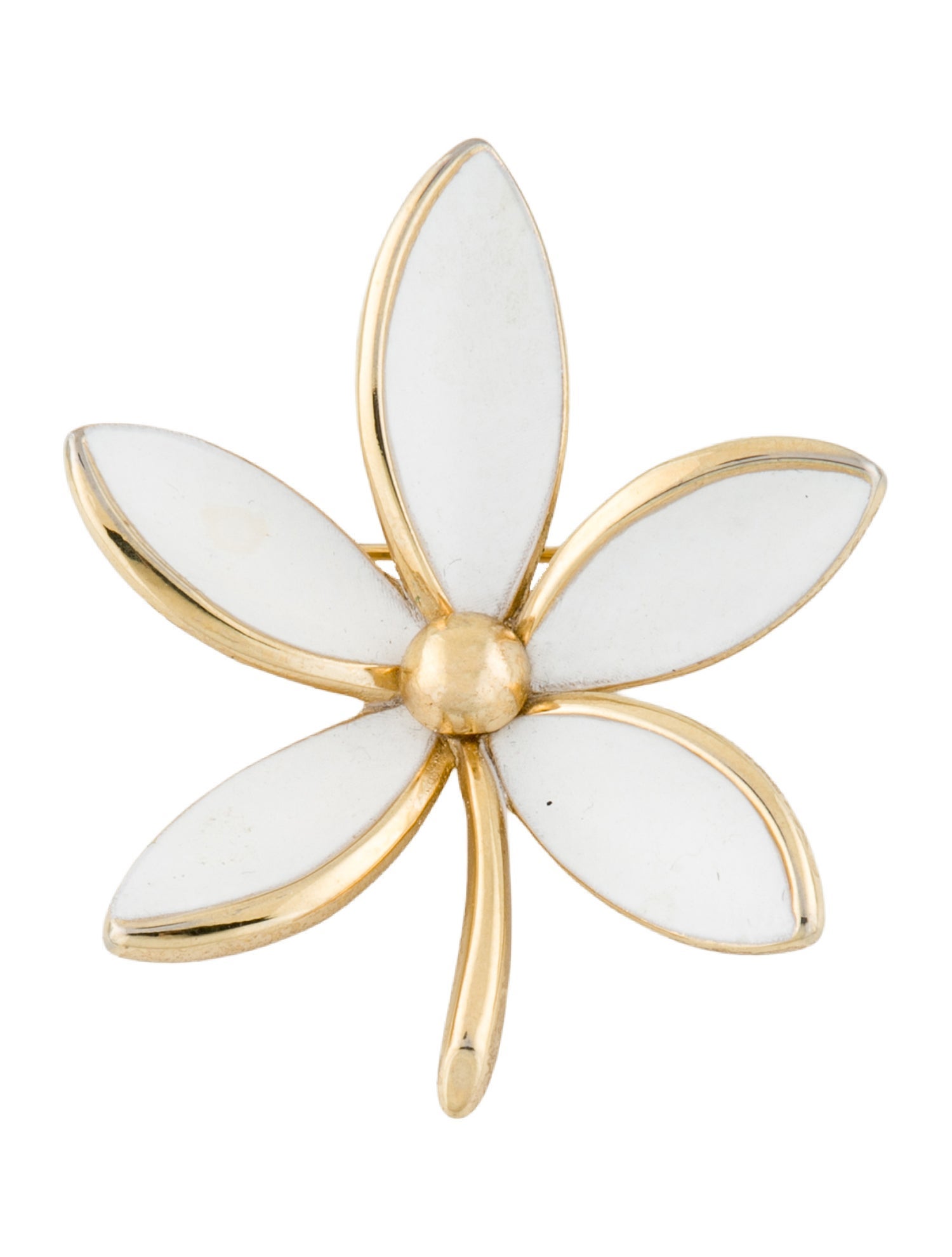 Trifari Enamel Flower Brooch