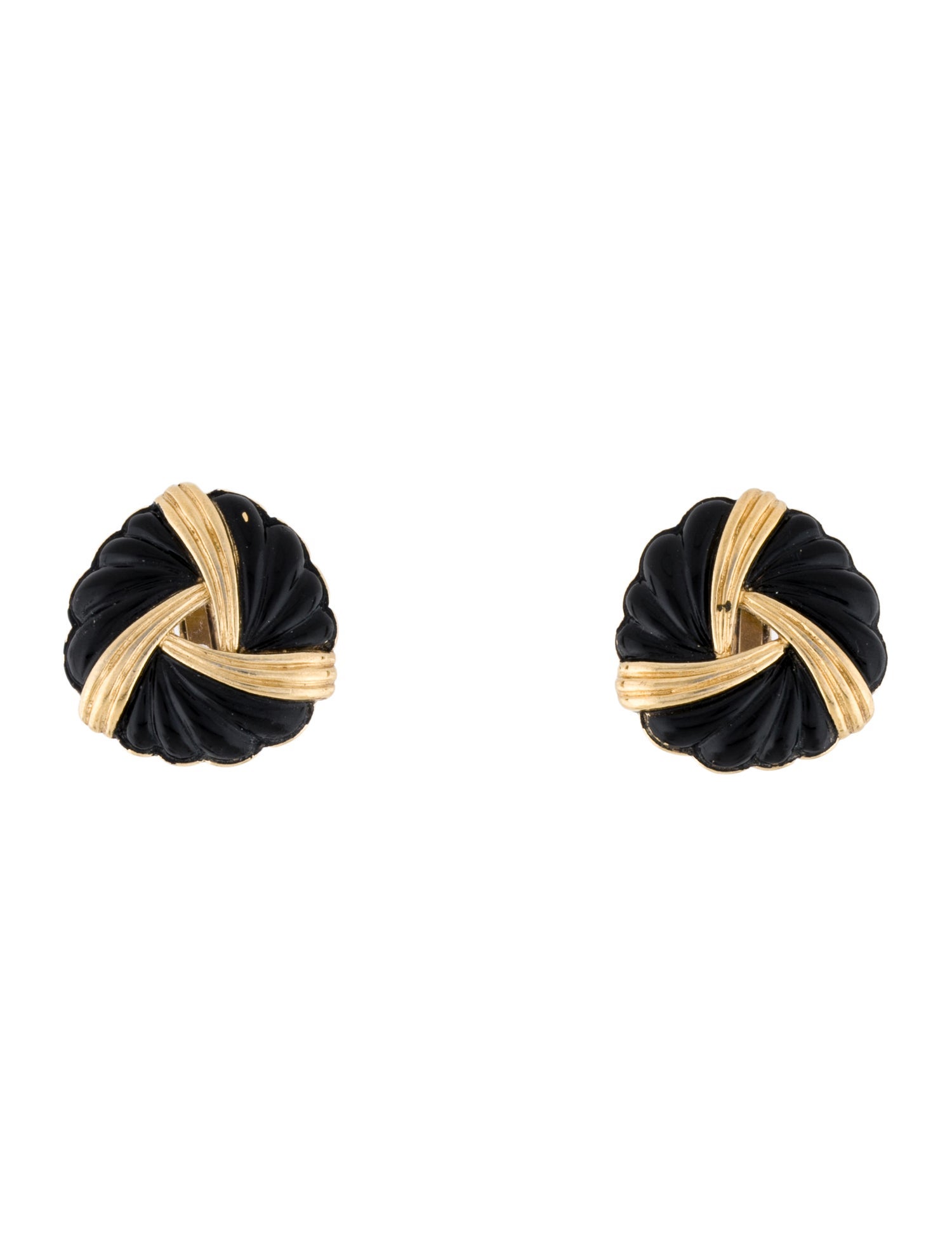 Trifari Enamel Clip-On Earrings