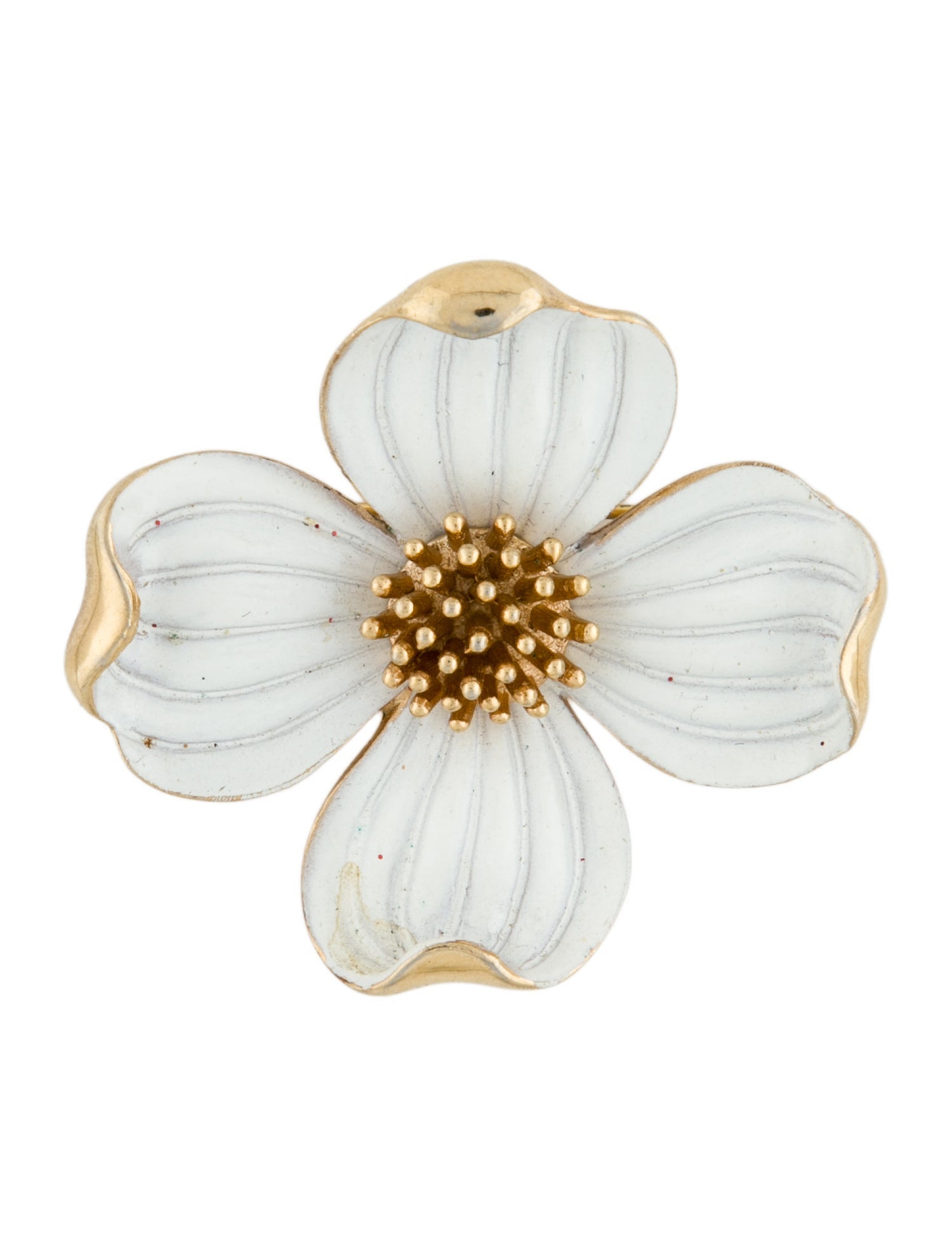 Trifari Enamel Flower Brooch