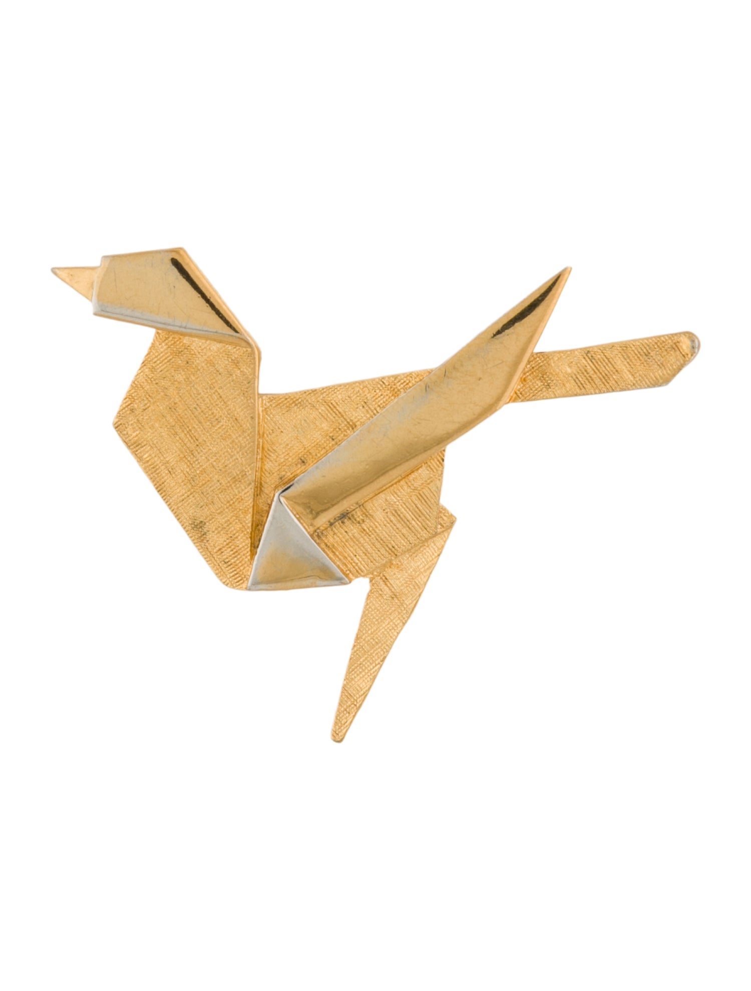 Trifari Origami Bird Brooch Pin