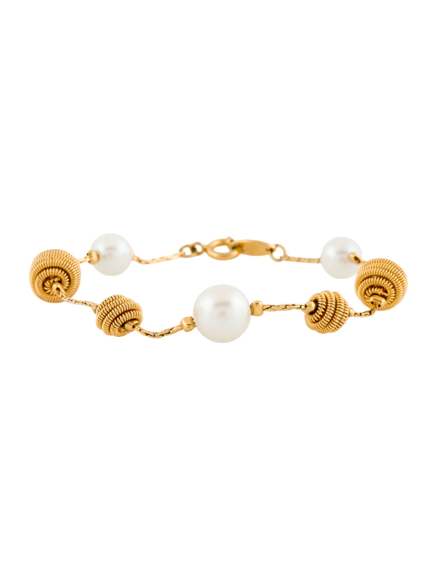 Trifari Faux Pearl Beaded Bracelet