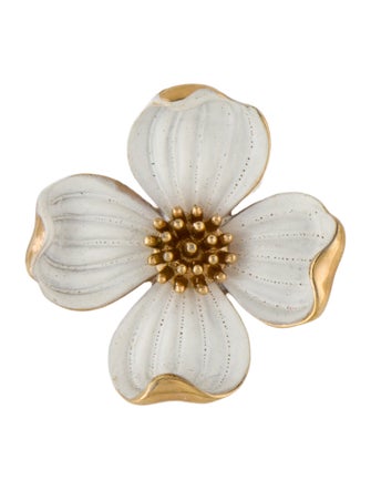 Trifari Enamel Flower Brooch