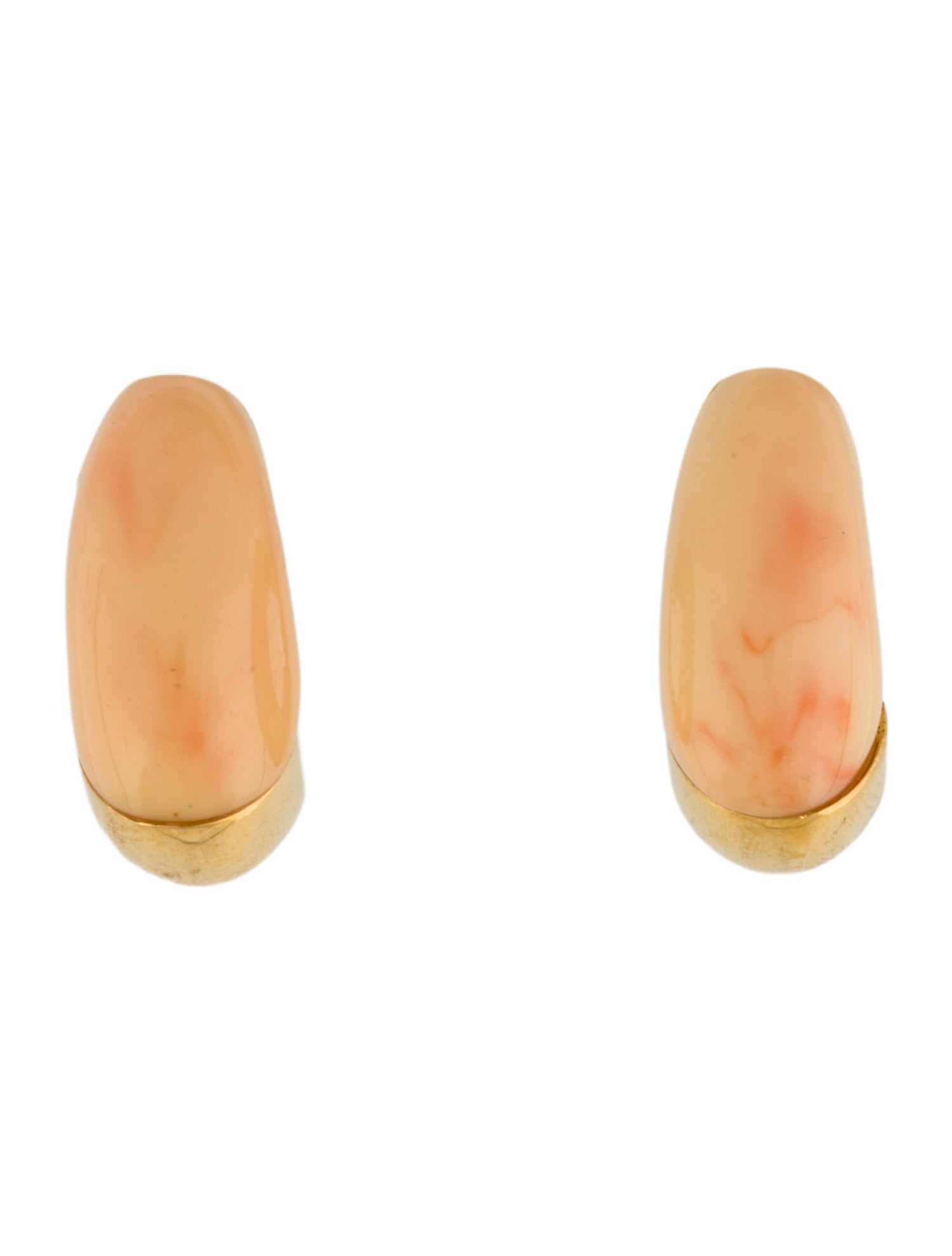 Trifari Resin Clip On Huggie Earrings