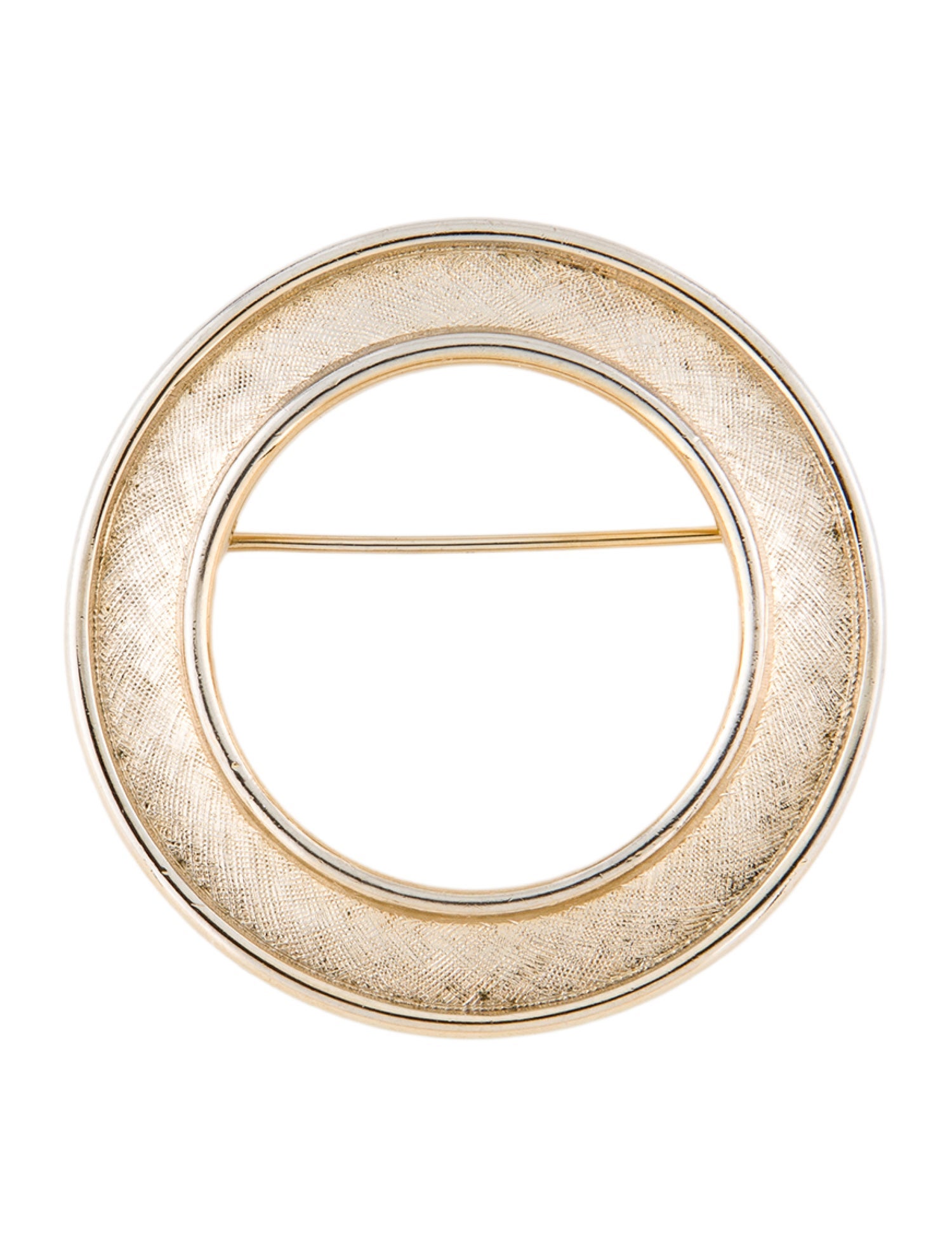 Trifari Crown Round Brooch Pin