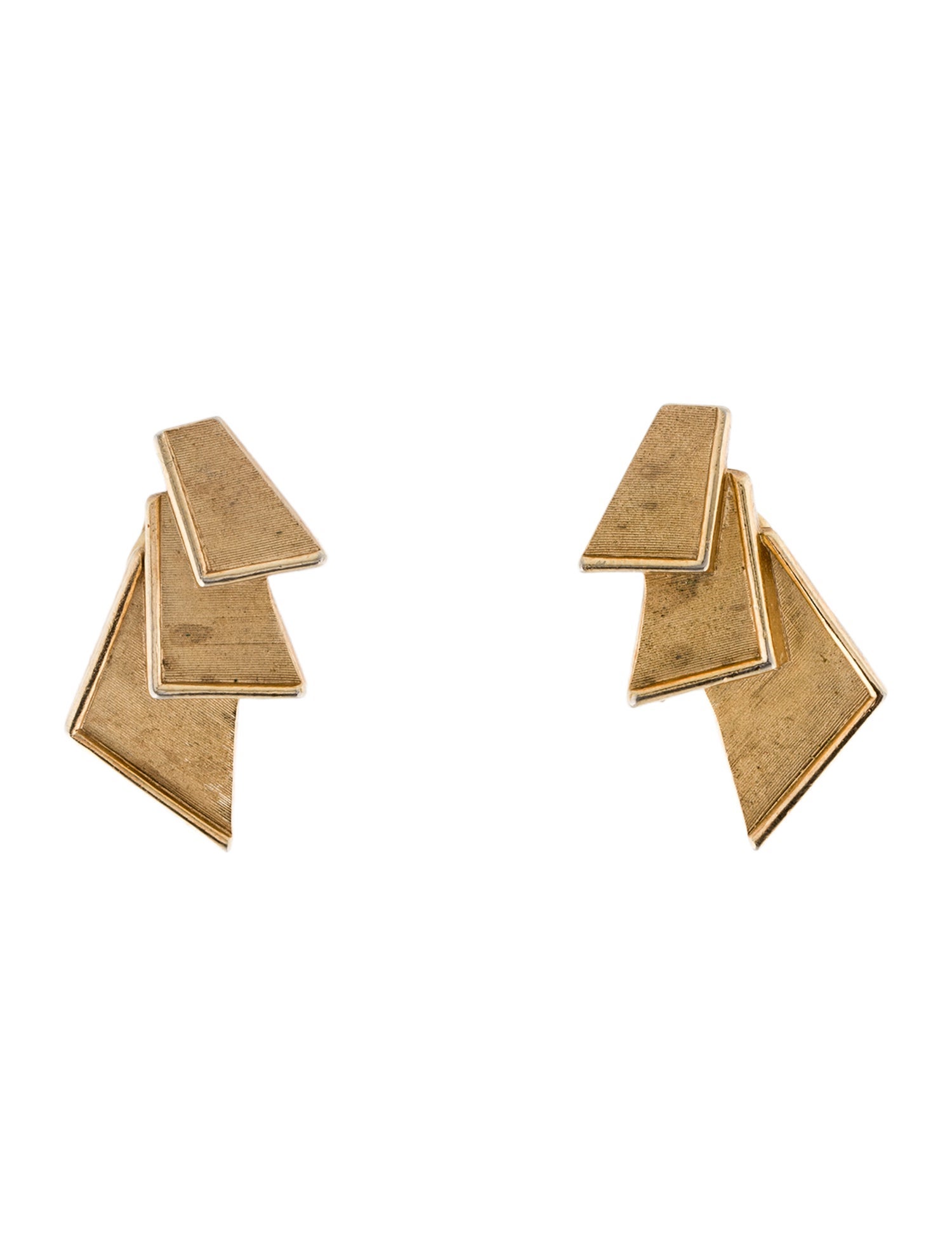 Trifari Textured Drop Earrings