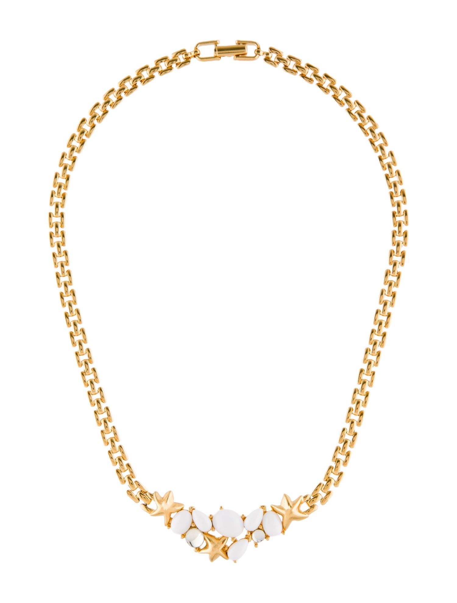 Trifari Crystal & Resin Collar Necklace