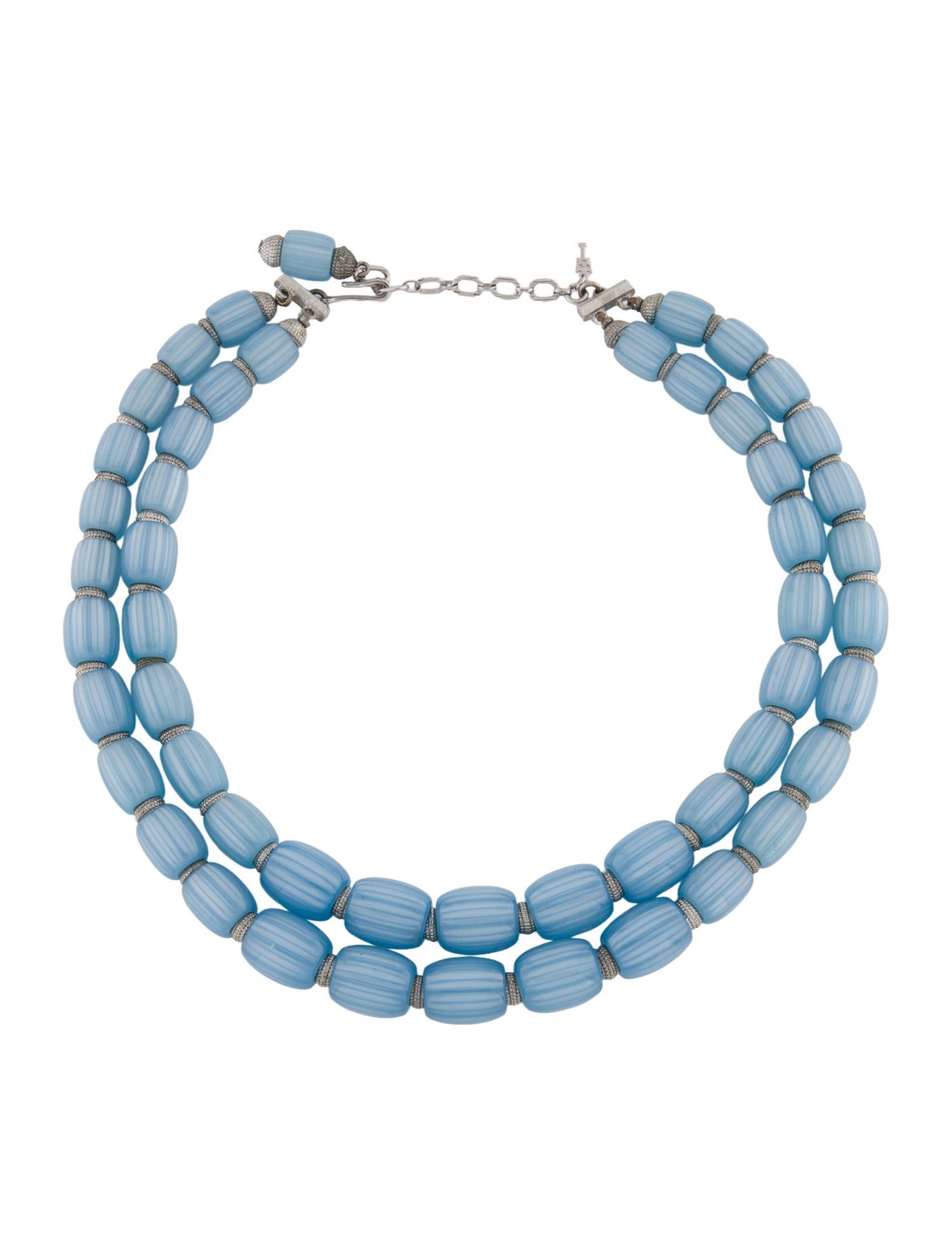 Trifari Resin Bead Double Strand Necklace