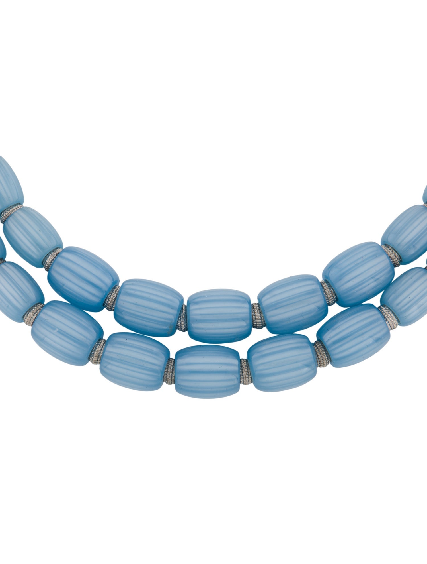 Trifari Resin Bead Double Strand Necklace