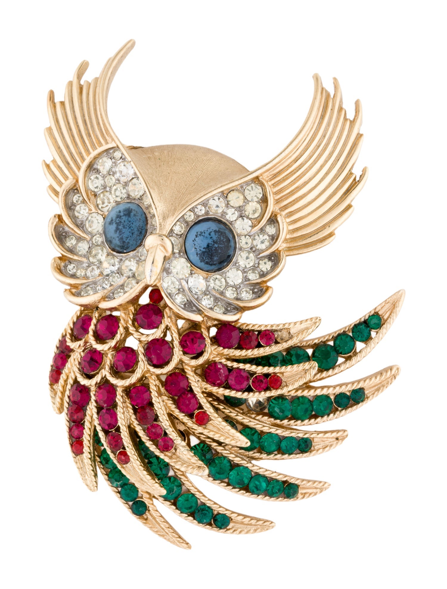 Trifari Vintage x Alfred Philippe Firebird Series Owl Brooch