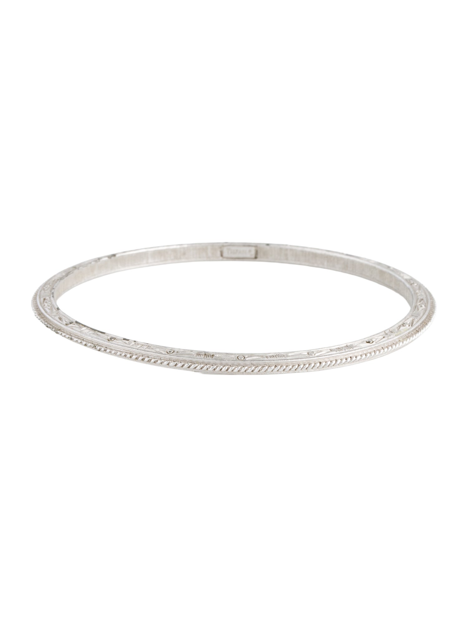 Trifari Etched Bangle Bracelet