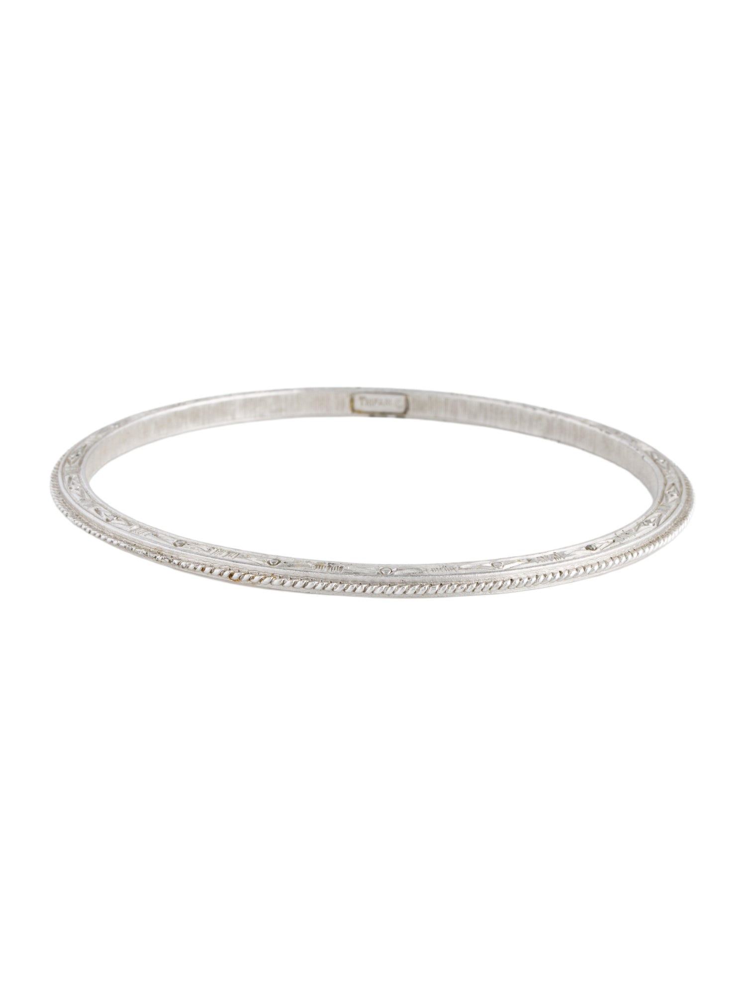 Trifari Engraved Bangle Bracelet