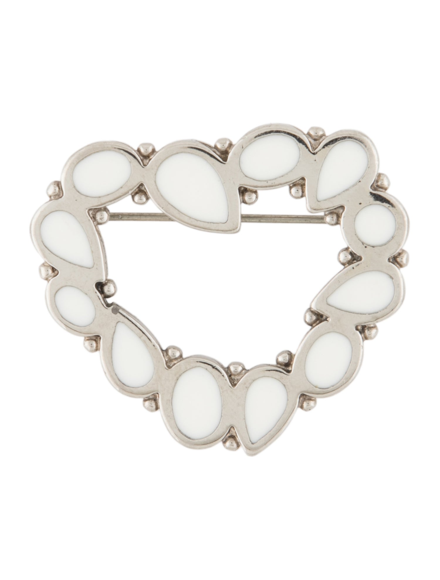 Trifari Enamel Heart Brooch Pin