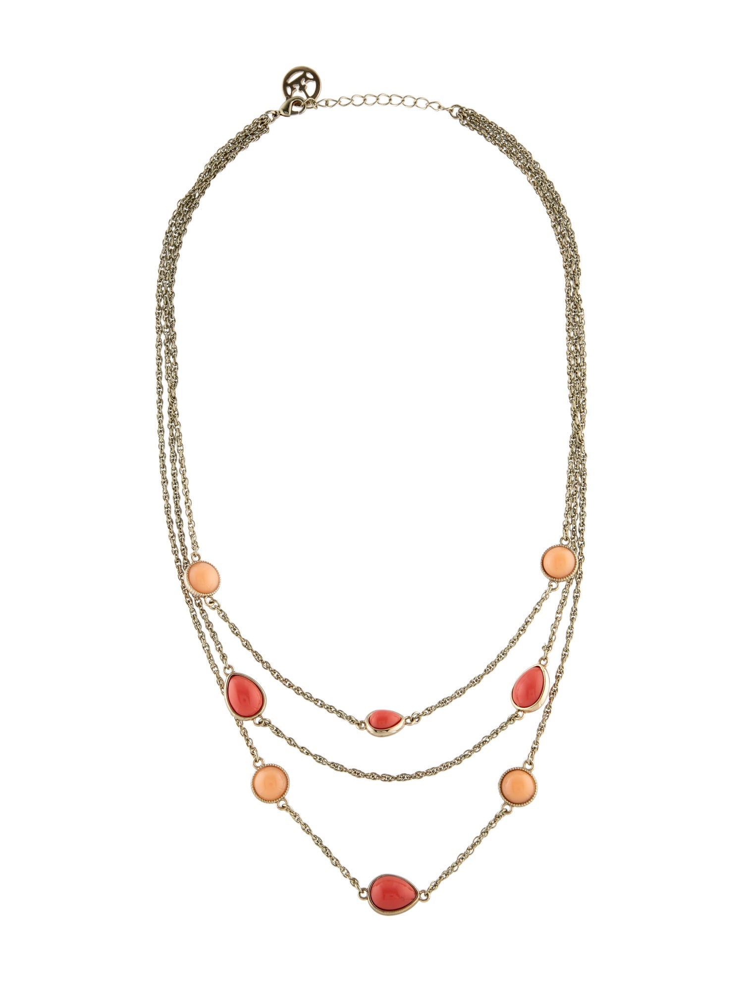 Trifari Resin Station Multistrand Necklace
