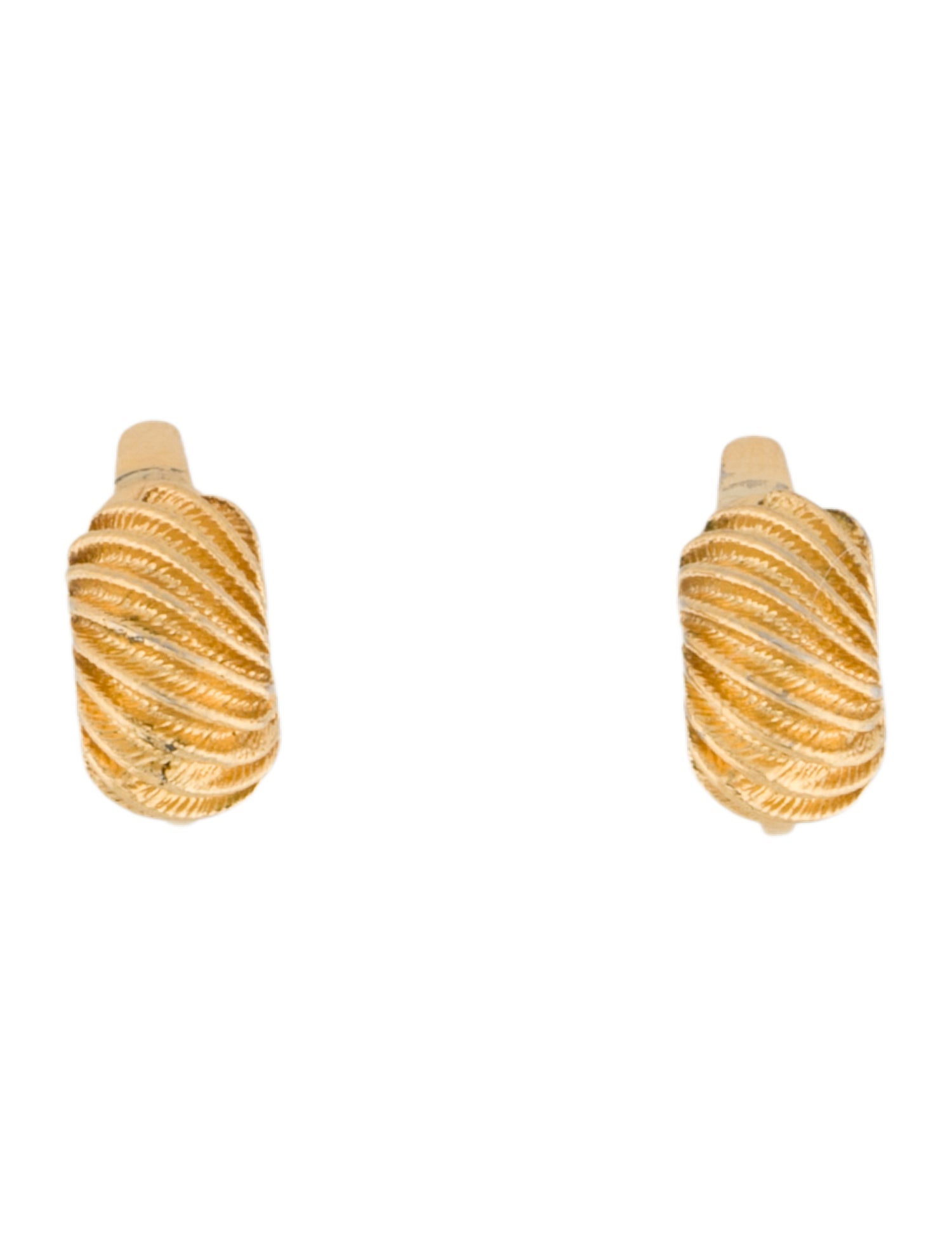 Trifari Textured Clip-On Earrings