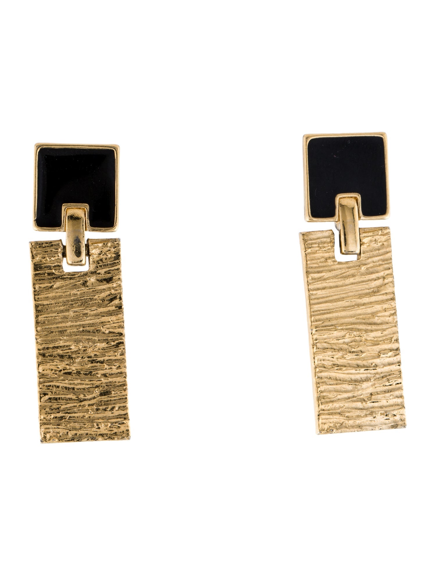 Trifari Vintage Enamel Clip-On Drop Earrings