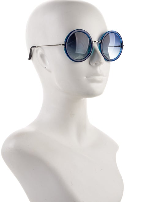 The Row x Linda Farrow Round Gradient Sunglasses