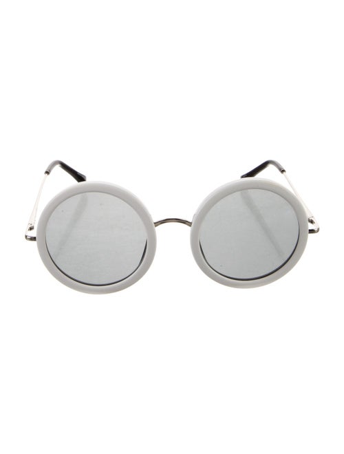 The Row x Linda Farrow Round Mirrored Sunglasses