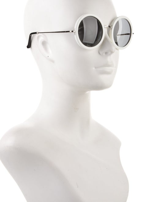 The Row x Linda Farrow Round Mirrored Sunglasses