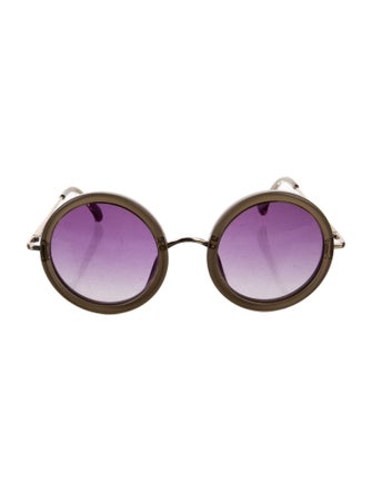 The Row x Linda Farrow Round Gradient Sunglasses