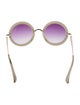 The Row x Linda Farrow Round Gradient Sunglasses