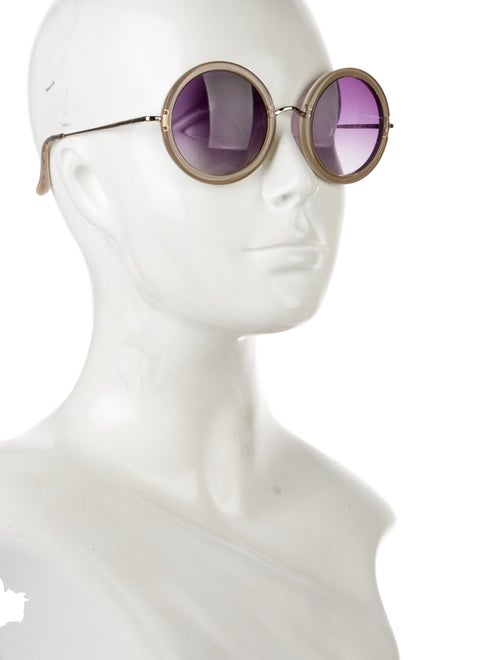 The Row x Linda Farrow Round Gradient Sunglasses