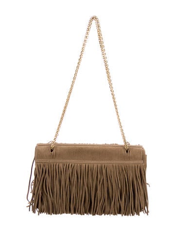 Trussardi Fringe Suede Shoulder Bag