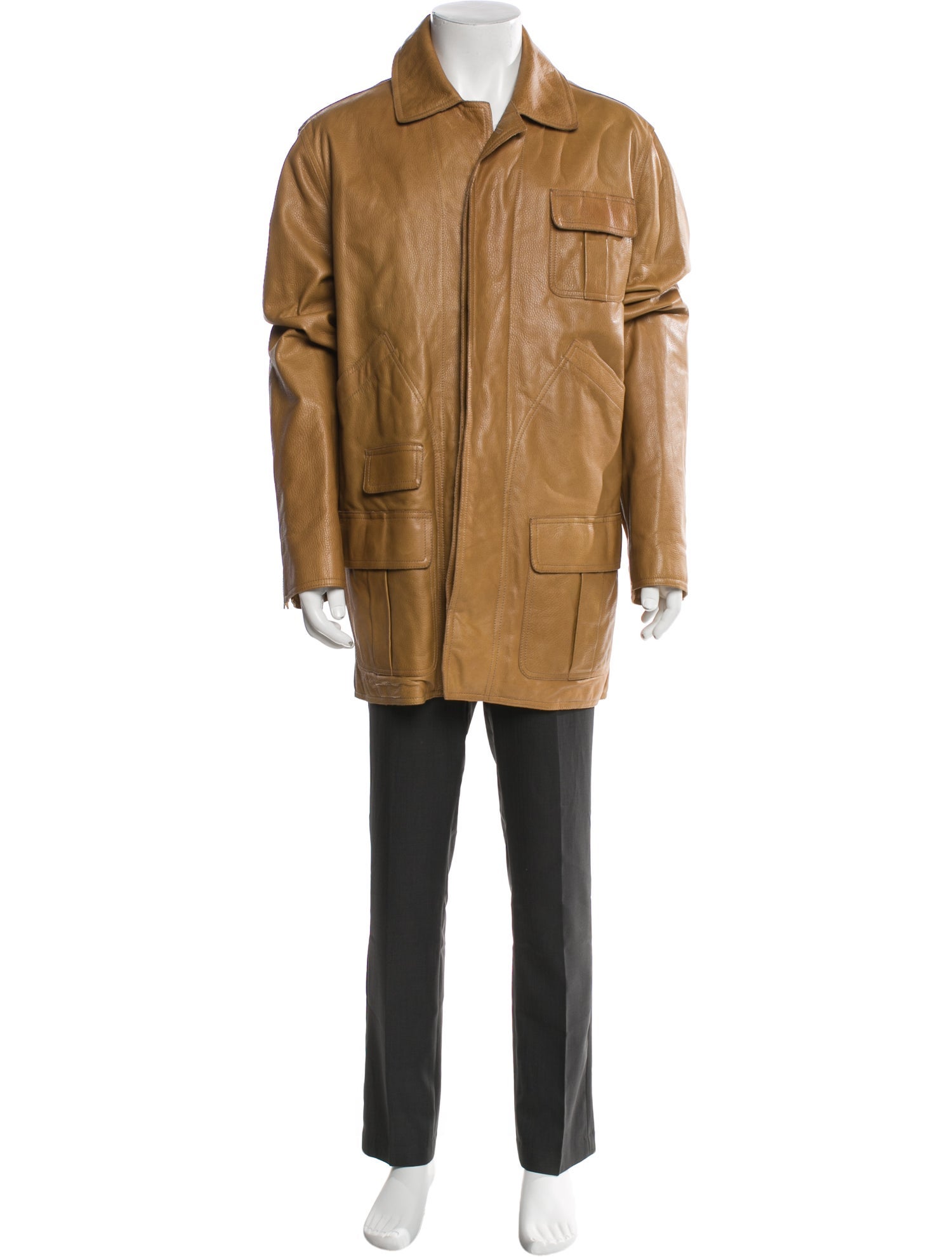 Trussardi Calf Leather Parka