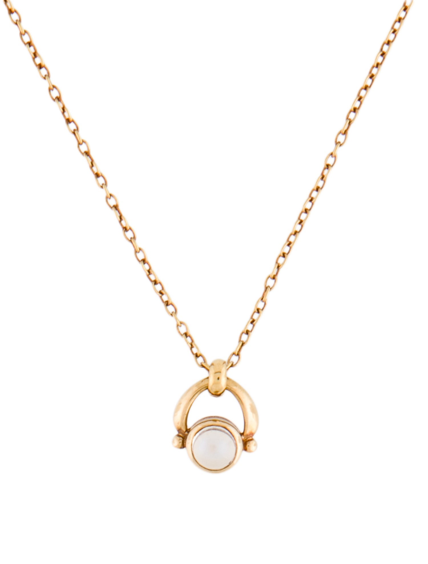 Trussardi 18K Moonstone Pendant Necklace