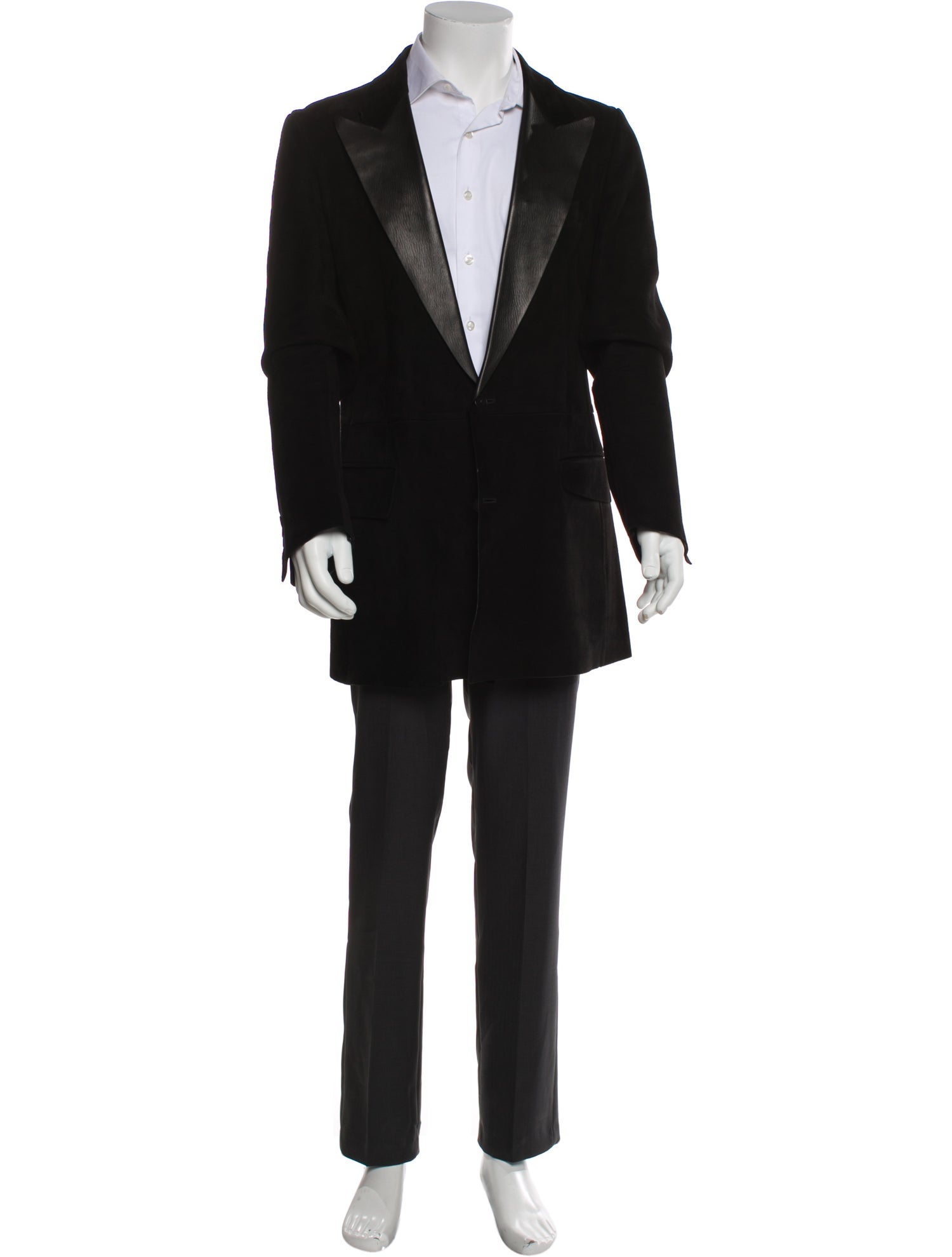 Trussardi Leather Overcoat