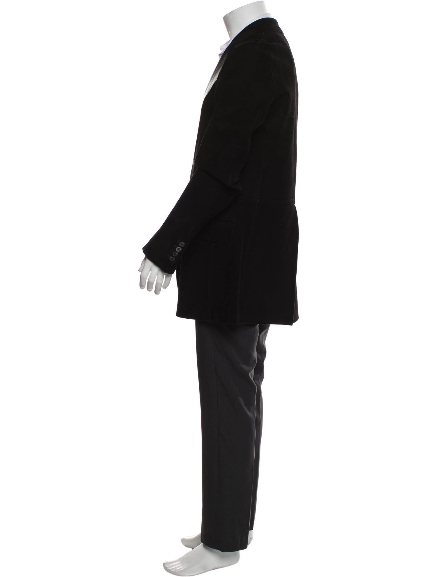 Trussardi Leather Overcoat