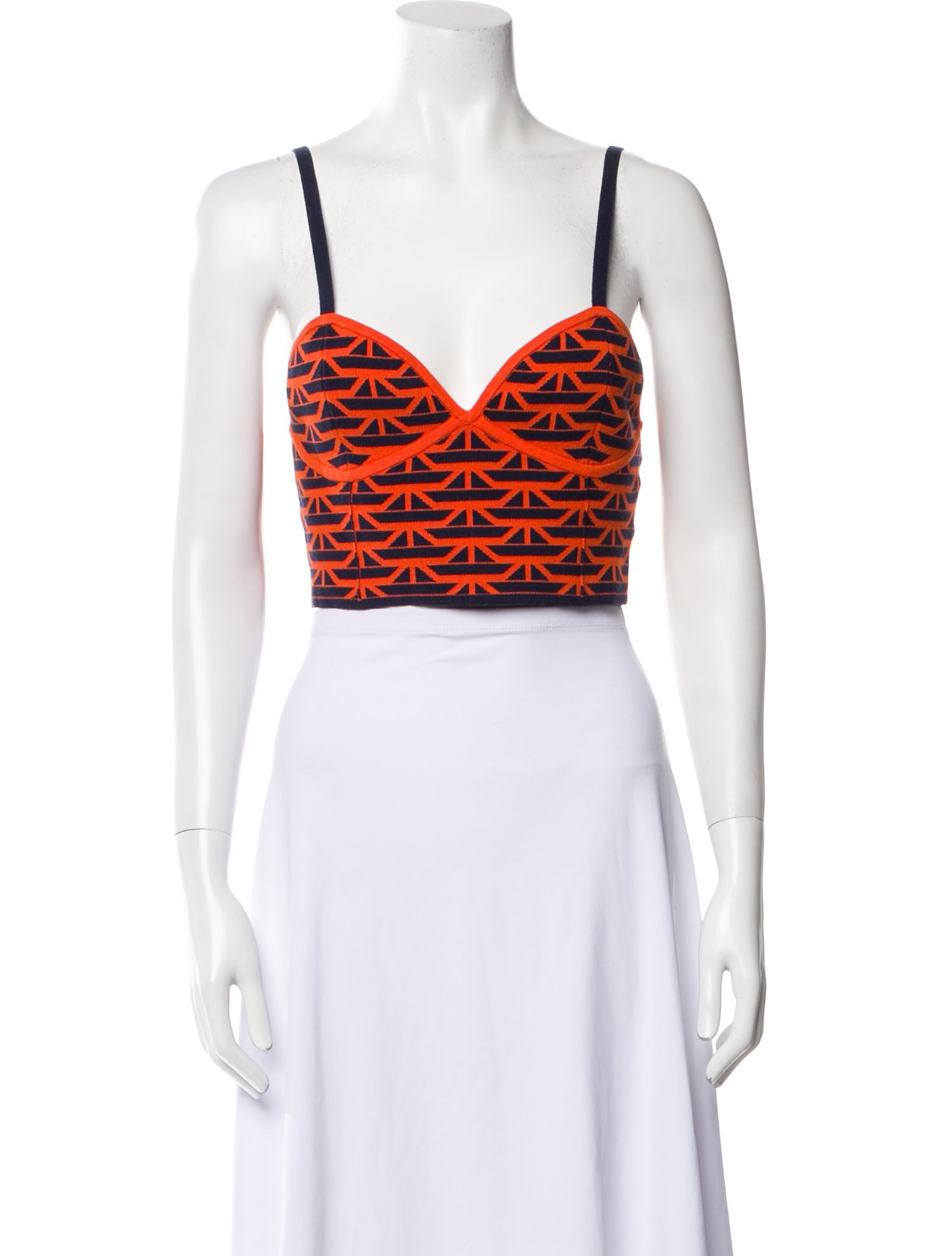 JoosTricot Printed V-Neck Crop Top