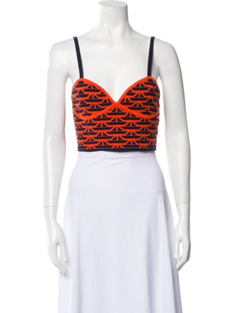 JoosTricot Printed V-Neck Crop Top