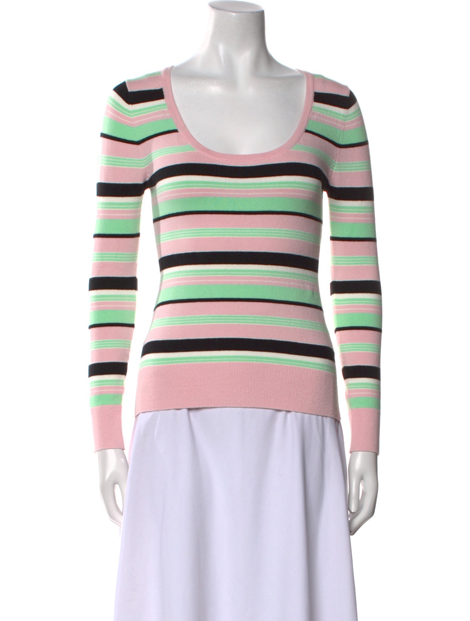 JoosTricot Striped Scoop Neck Sweater