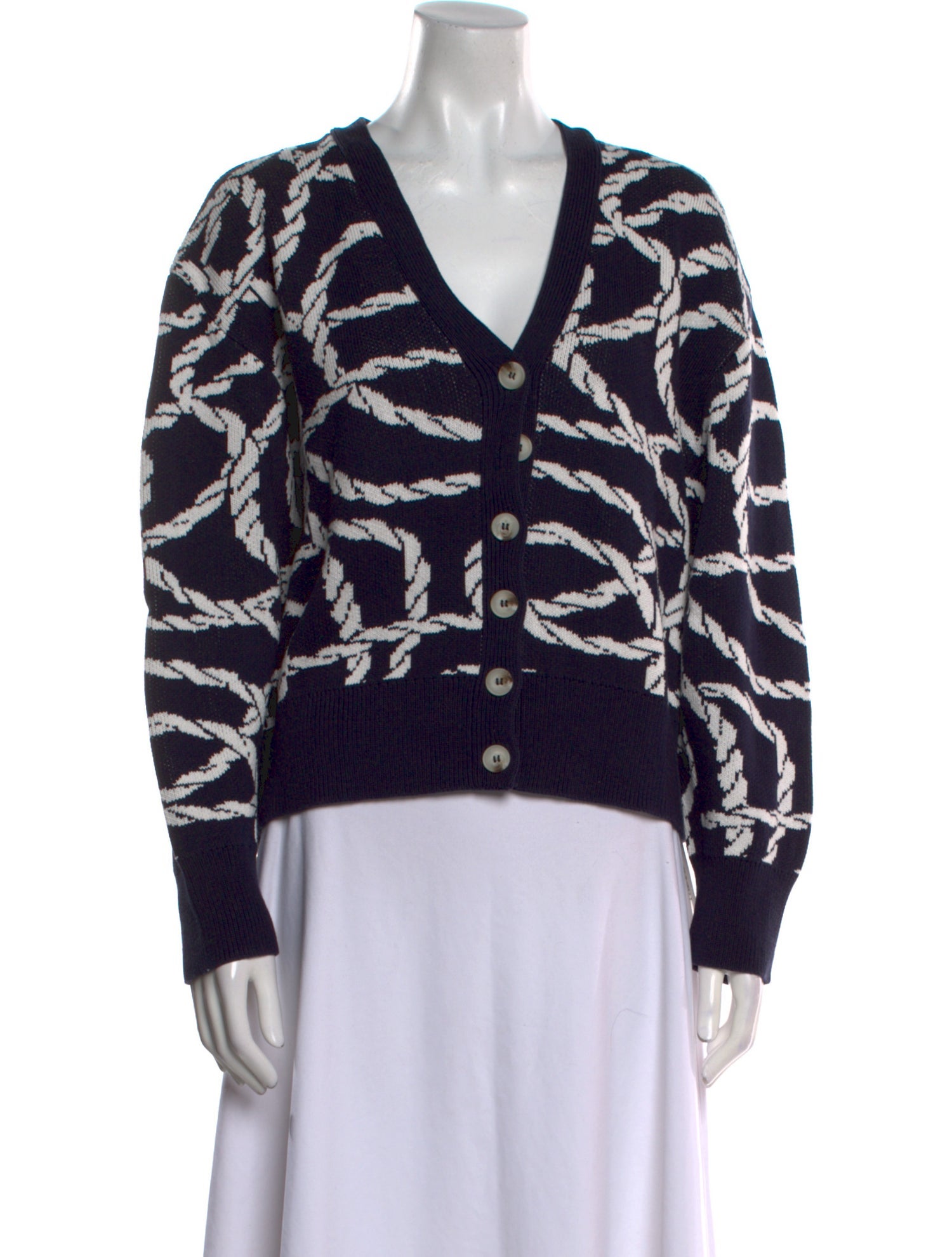 JoosTricot Printed V-Neck Sweater