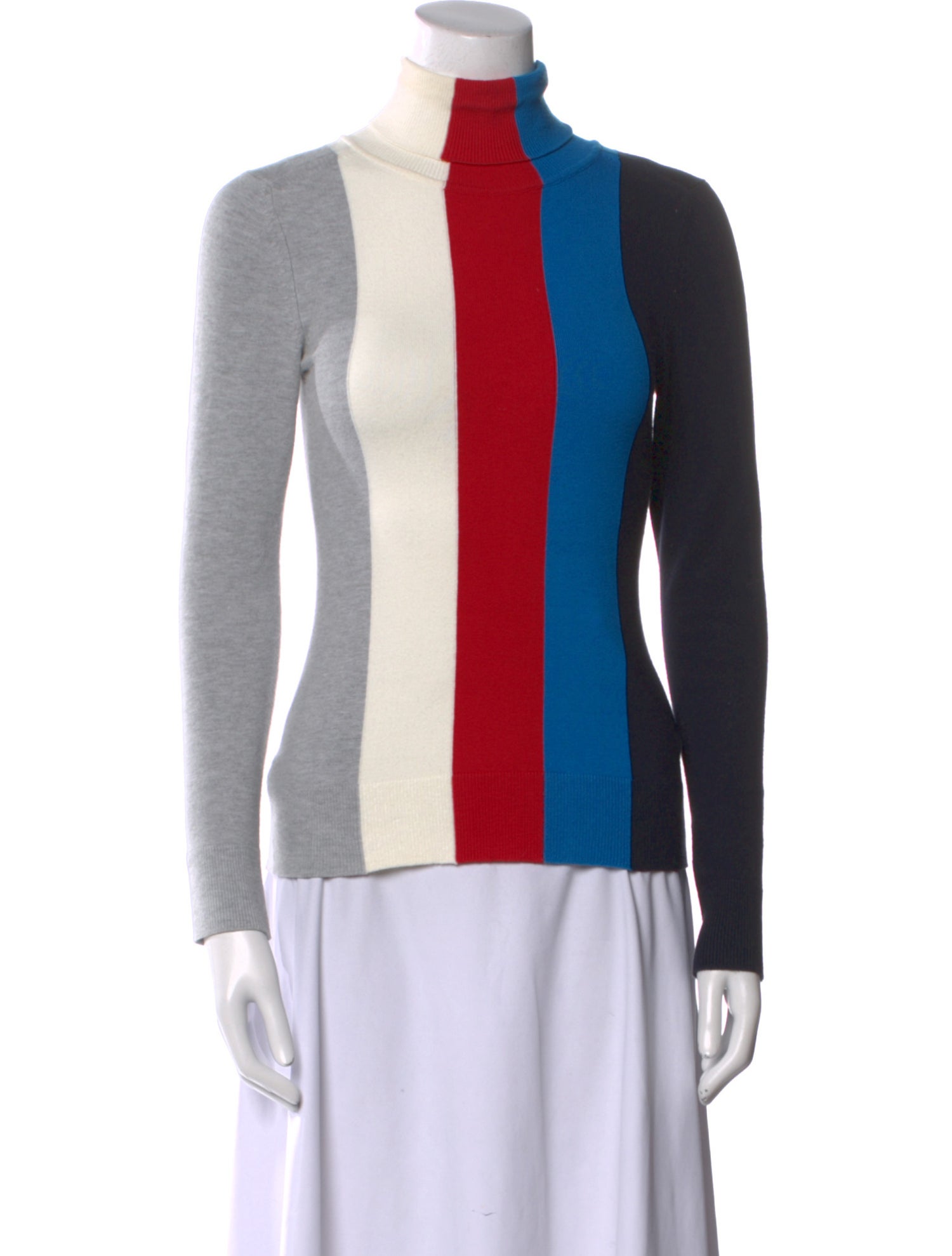 JoosTricot Striped Turtleneck Top