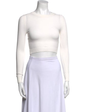 JoosTricot Bateau Neckline Long Sleeve Crop Top