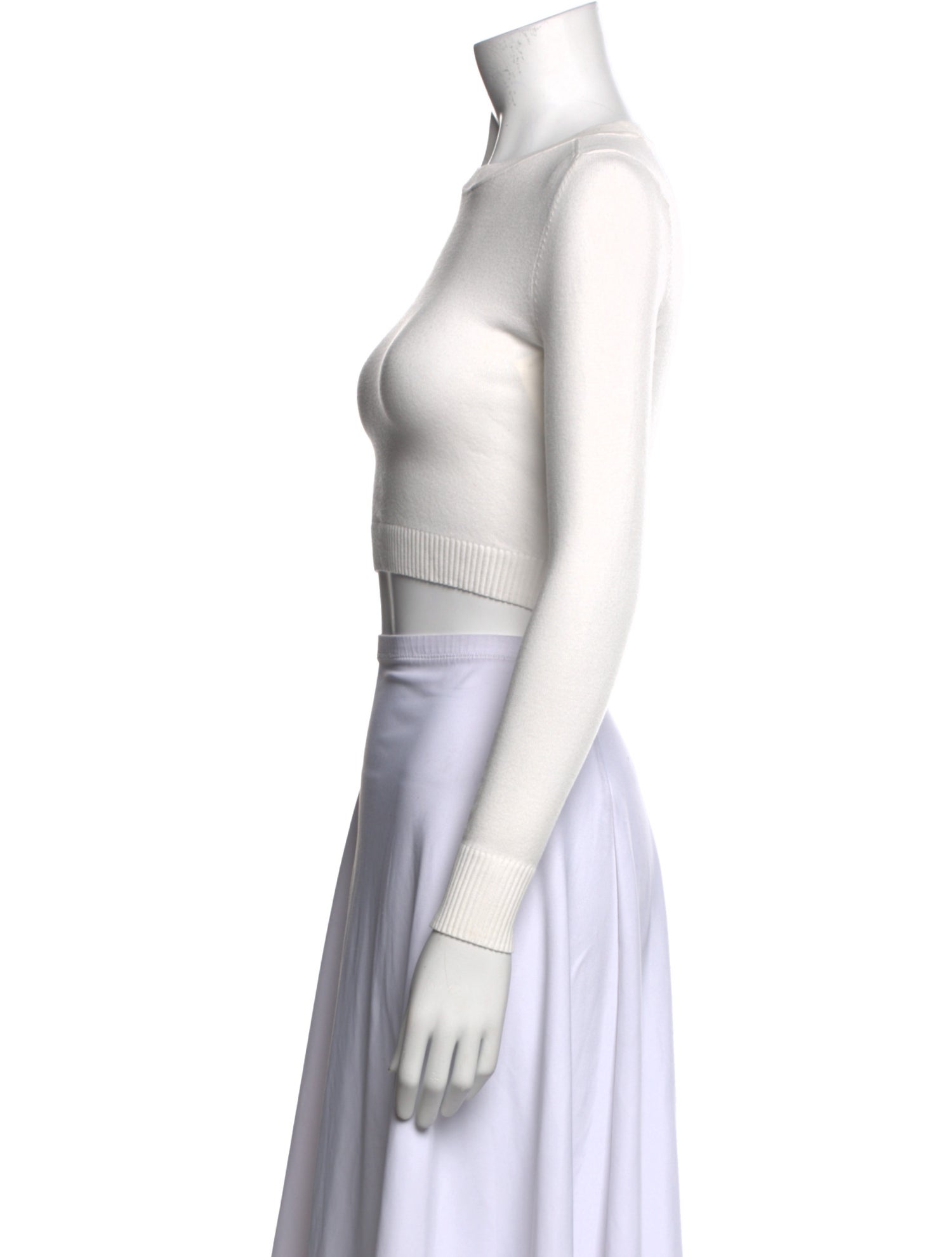 JoosTricot Bateau Neckline Long Sleeve Crop Top