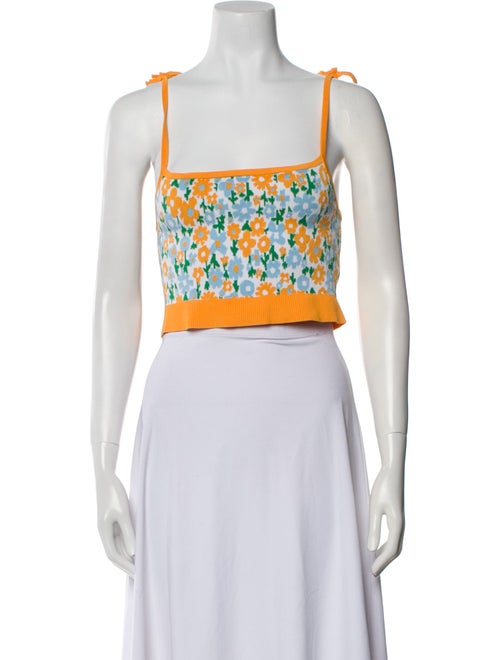 JoosTricot Printed Square Neckline Crop Top