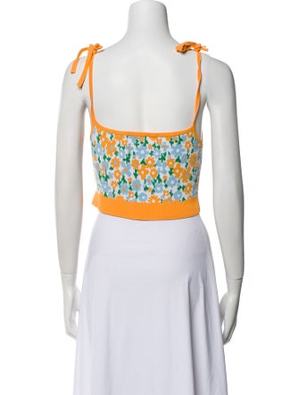 JoosTricot Printed Square Neckline Crop Top