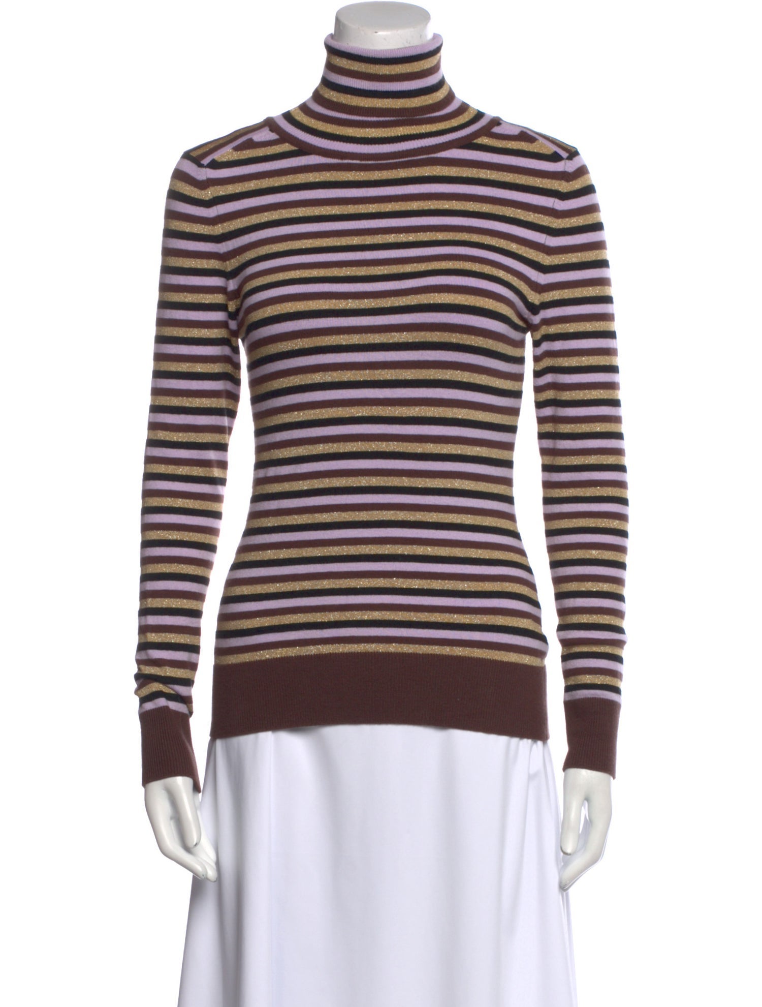 JoosTricot Striped Turtleneck Top