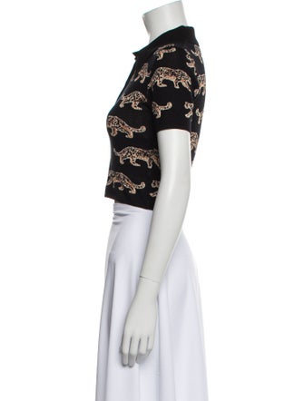 JoosTricot Printed Short Sleeve Crop Top